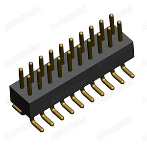 PH1.27 IC Socket 公头 双排 SMT 圆孔插座